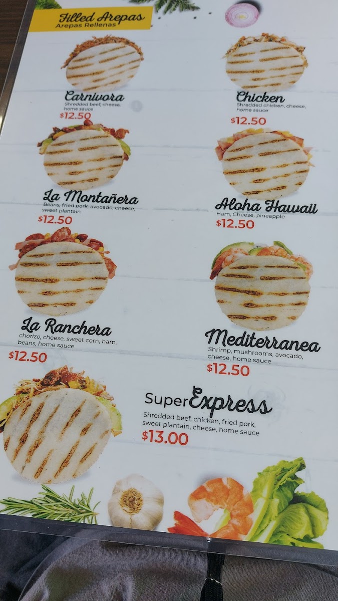 Arepa Express Menu - Image 1
